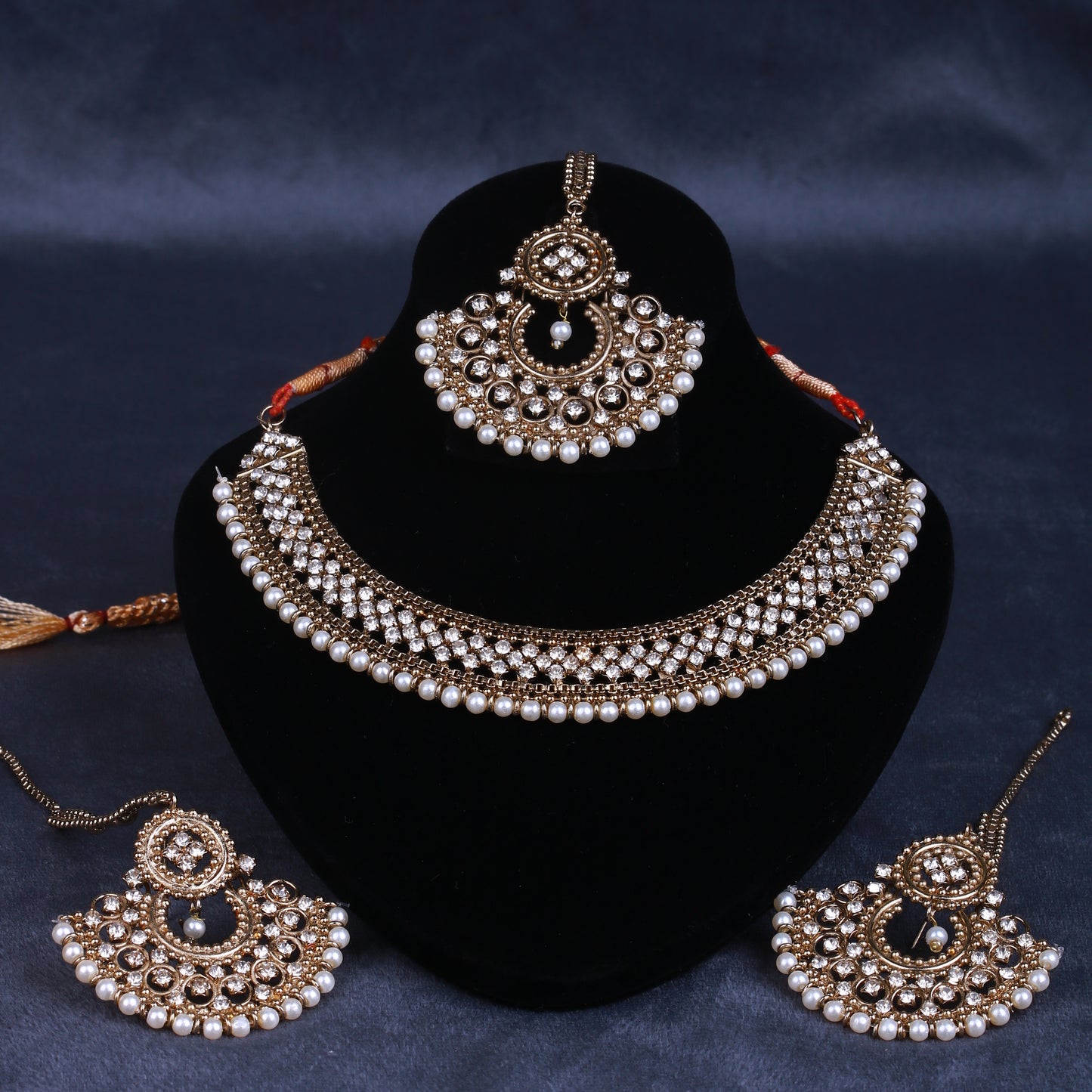 Pearl Elegance Kundan Necklace Set