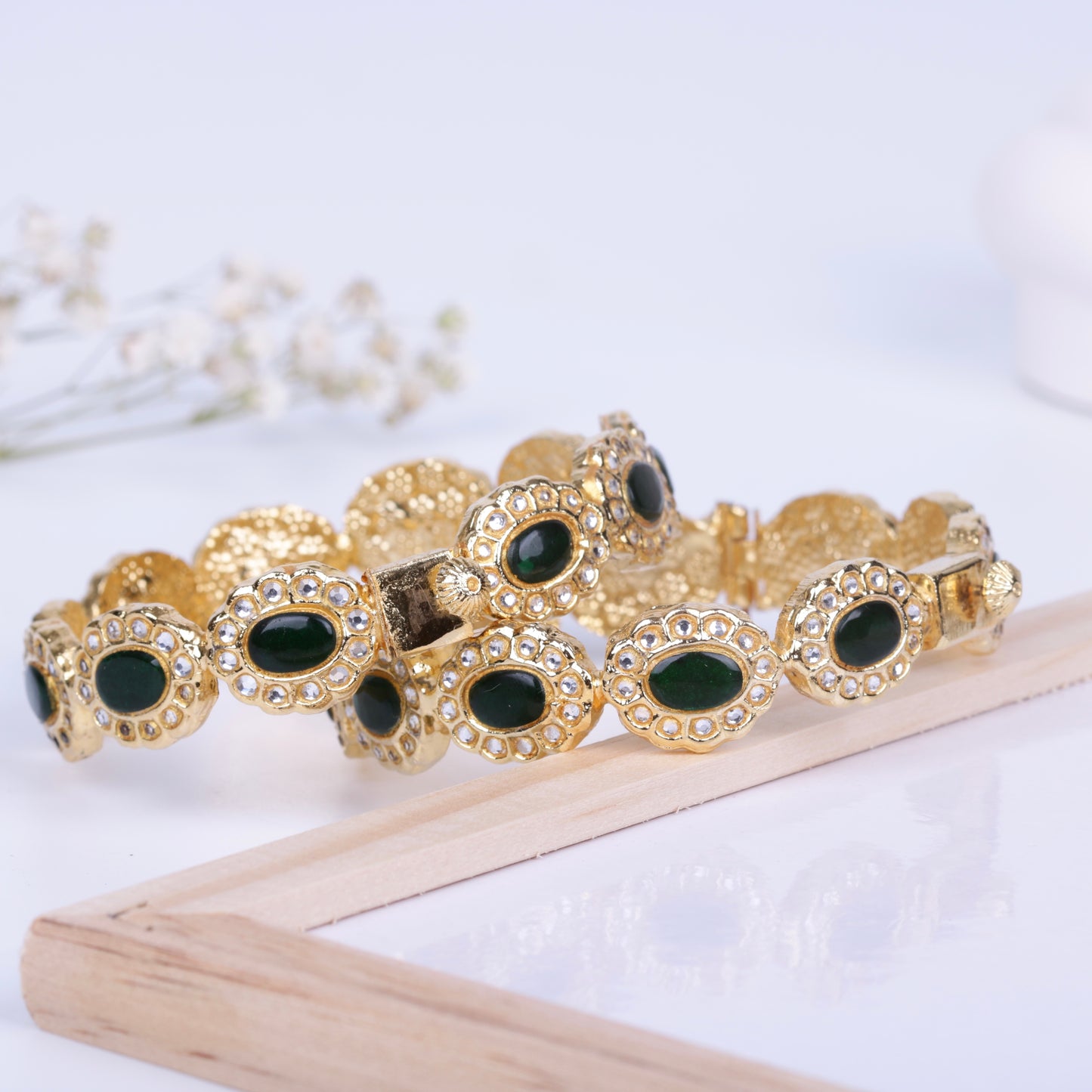 Polki Kundun Bangles