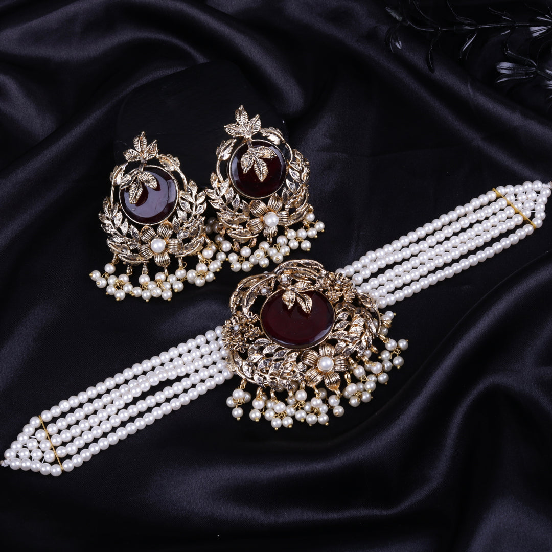Orchid Hand Crafted Chokker Set 2
