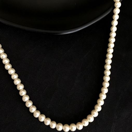 White Pearl Mala Necklace Set