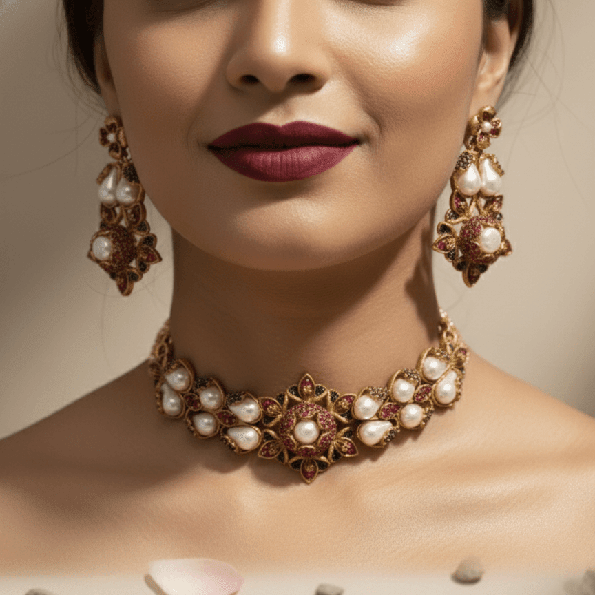 Moti-e-Phool Necklace Set