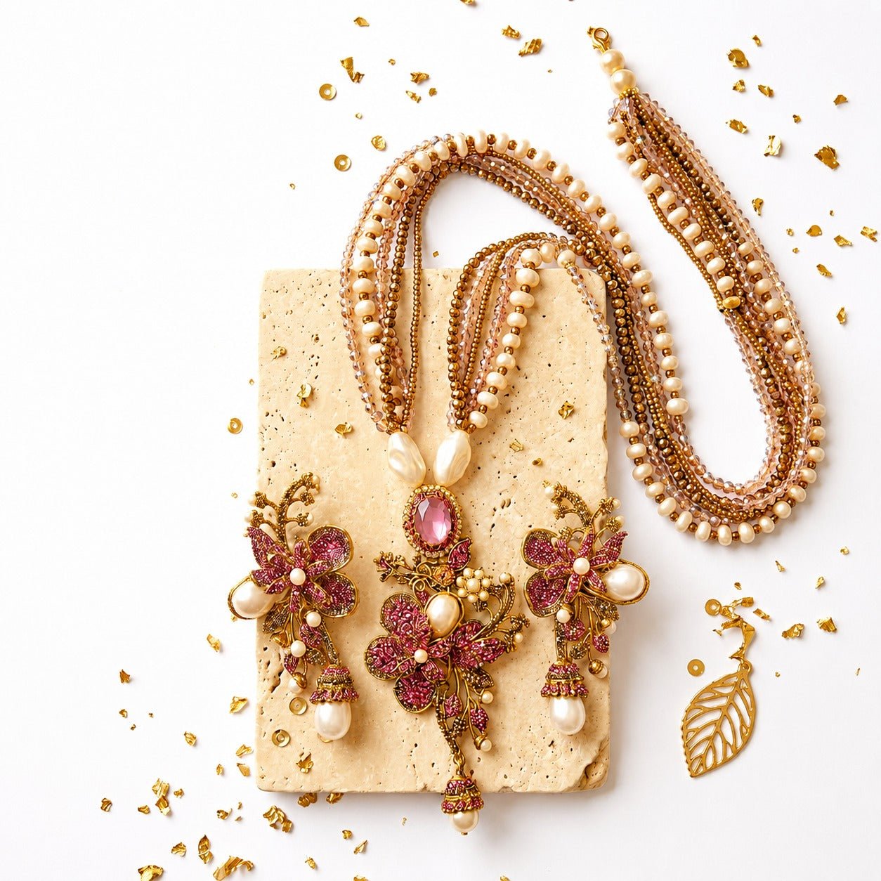 The Nilofer Floral Pendant Mala