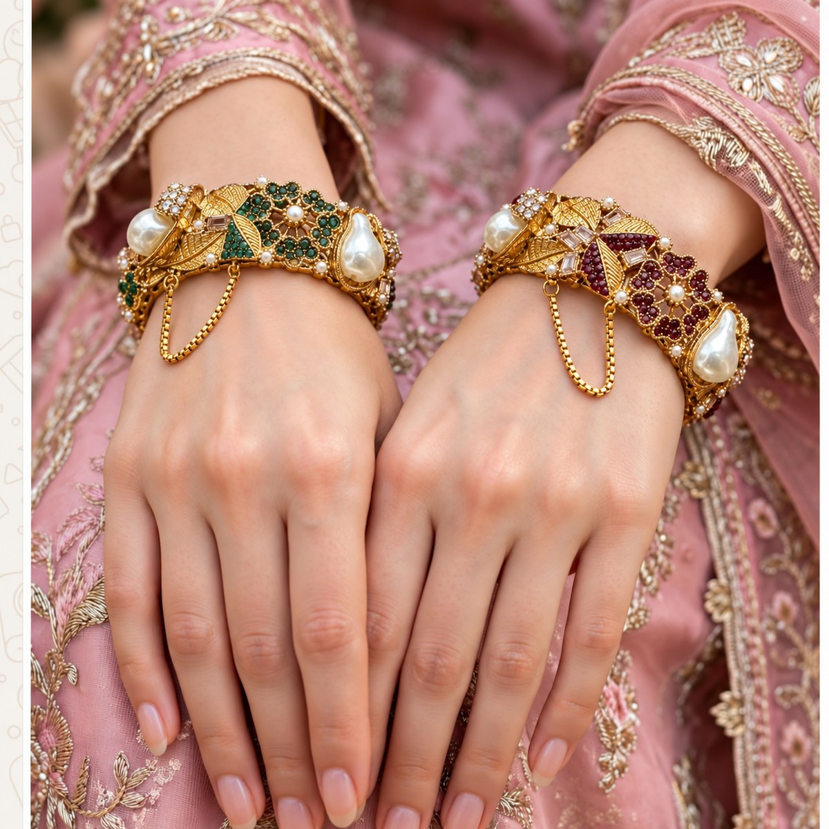 Luminous Pearl Openable Bangles | Size 2.6 Also Openable
