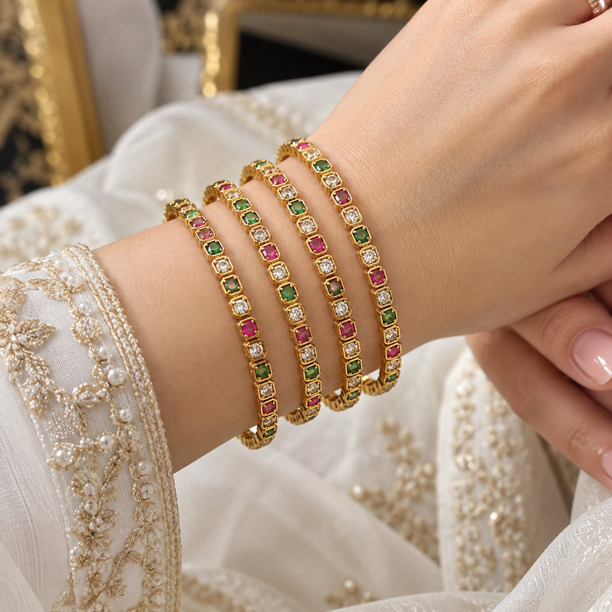 Luxe Four-Piece Bangle Set