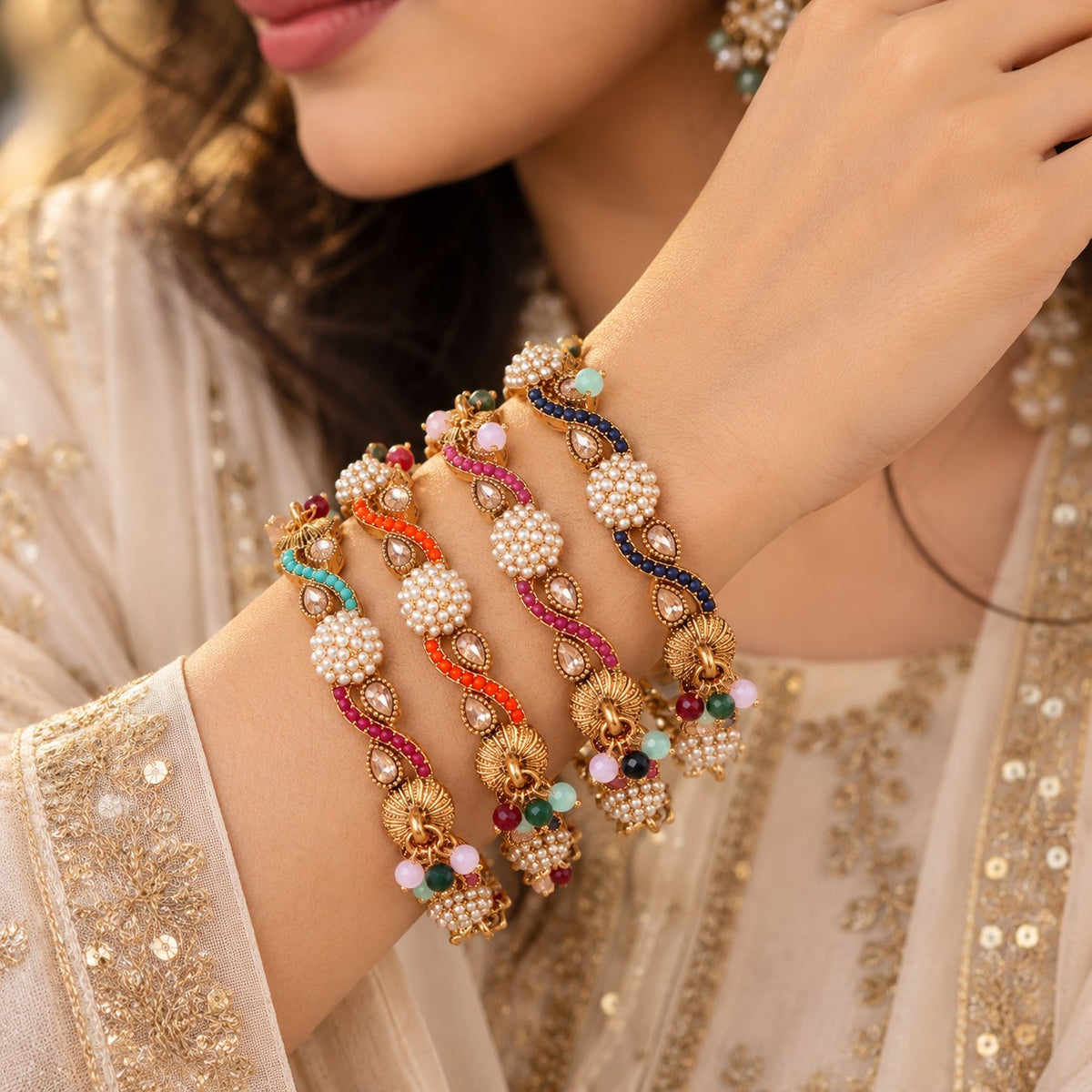 Chandni Grace Four-Piece Bangle Set