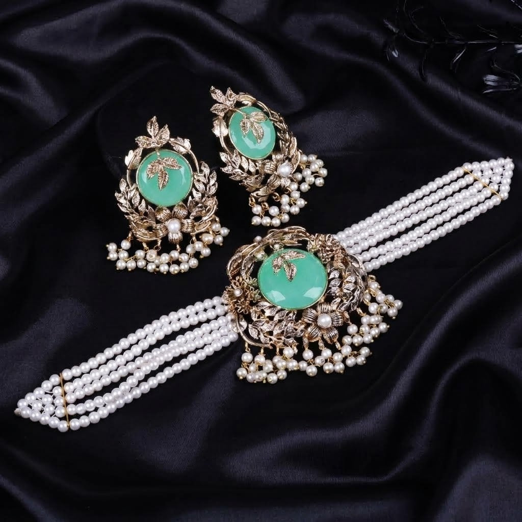 Orchid Hand Crafted Chokker Set 2