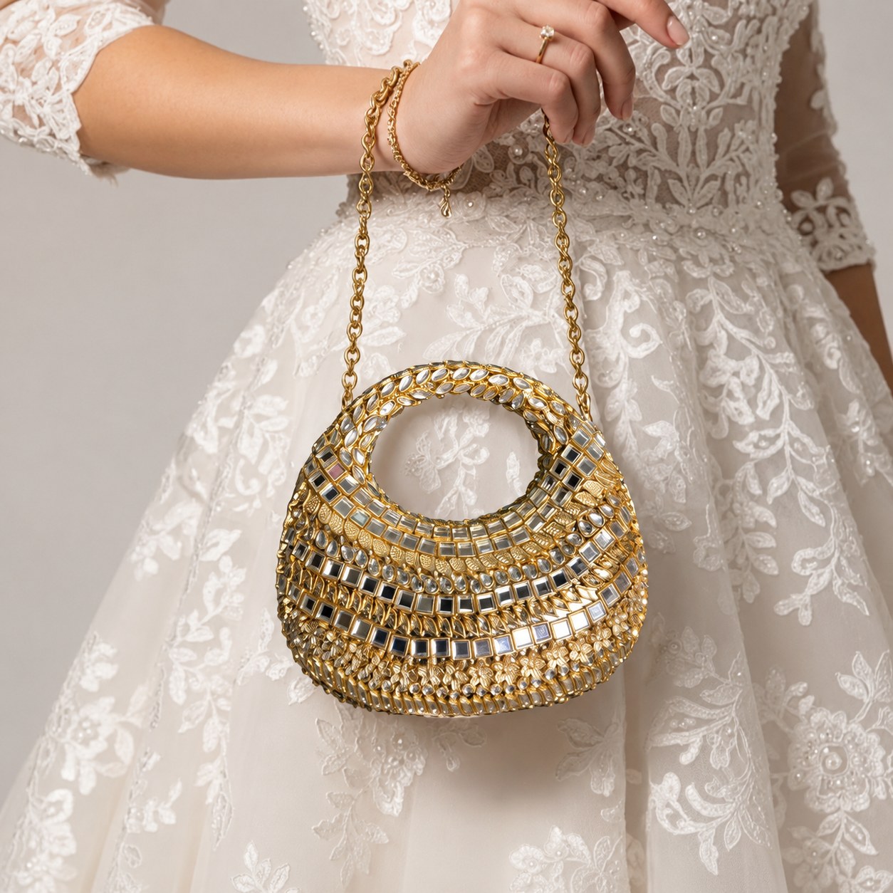 The Enchanted Garden Clutch – Antique Handcrafted Evening Bag