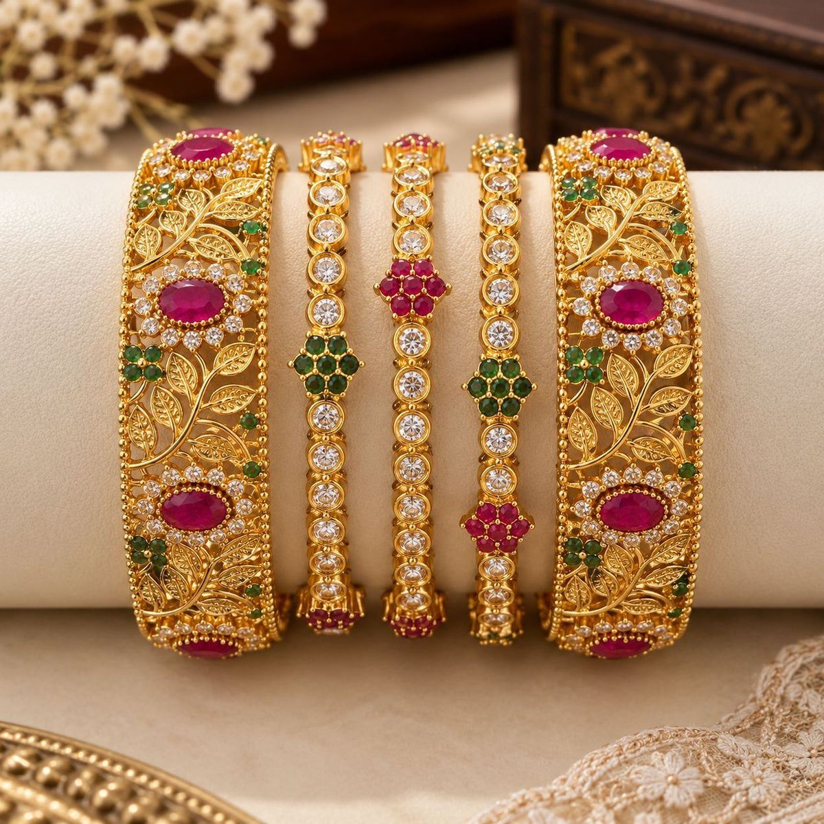 Noor-e-Zevar 5-Piece Bangle & Choori Set