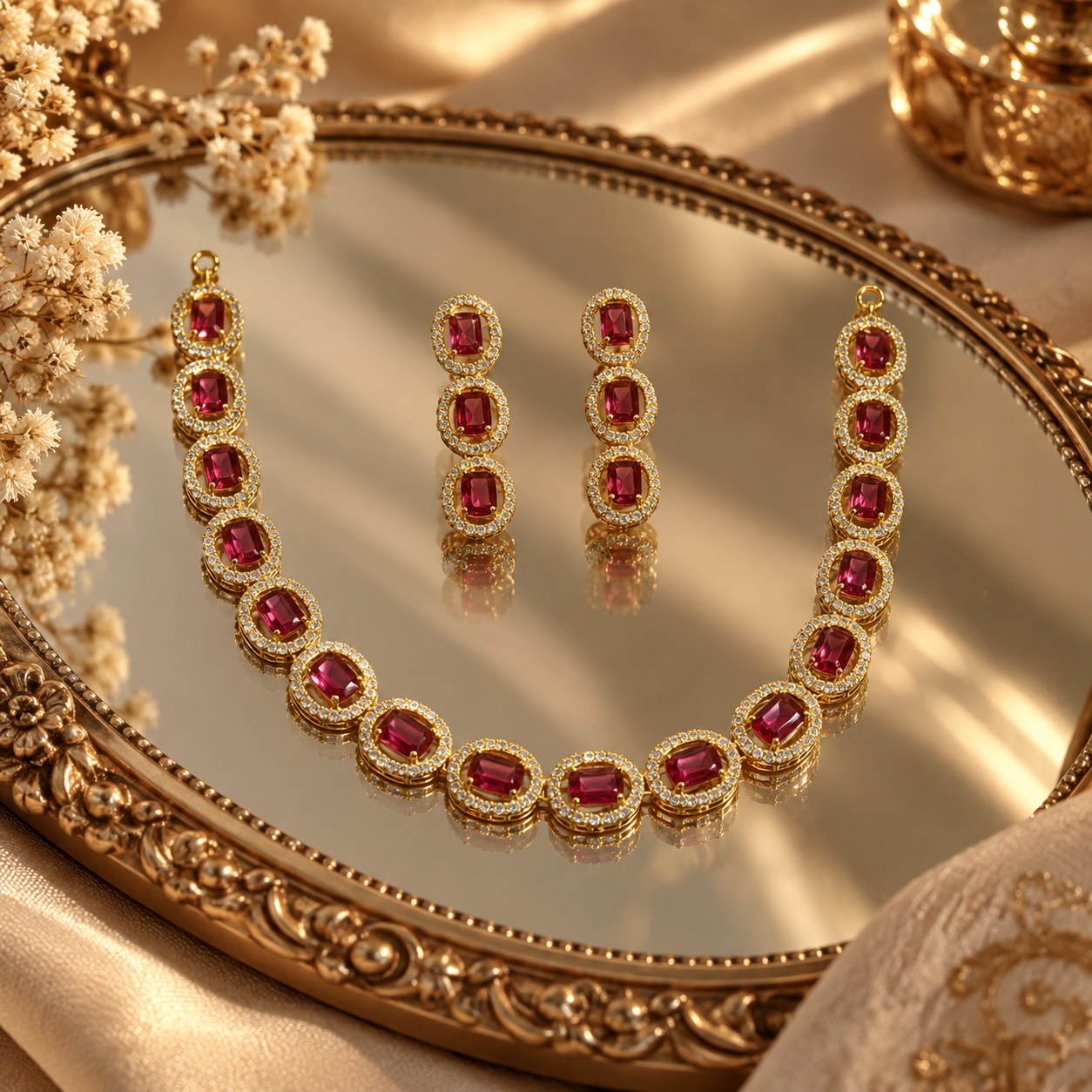Ziroon Necklace Earring Article Set