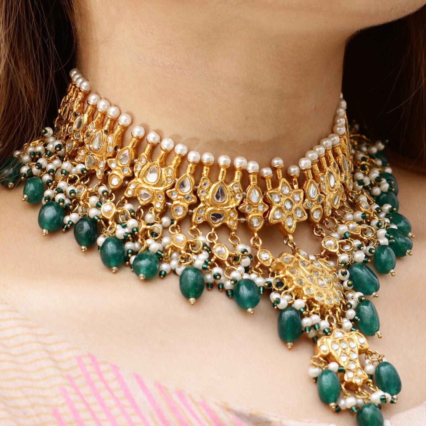 Thapa Kundan Necklace Set 002