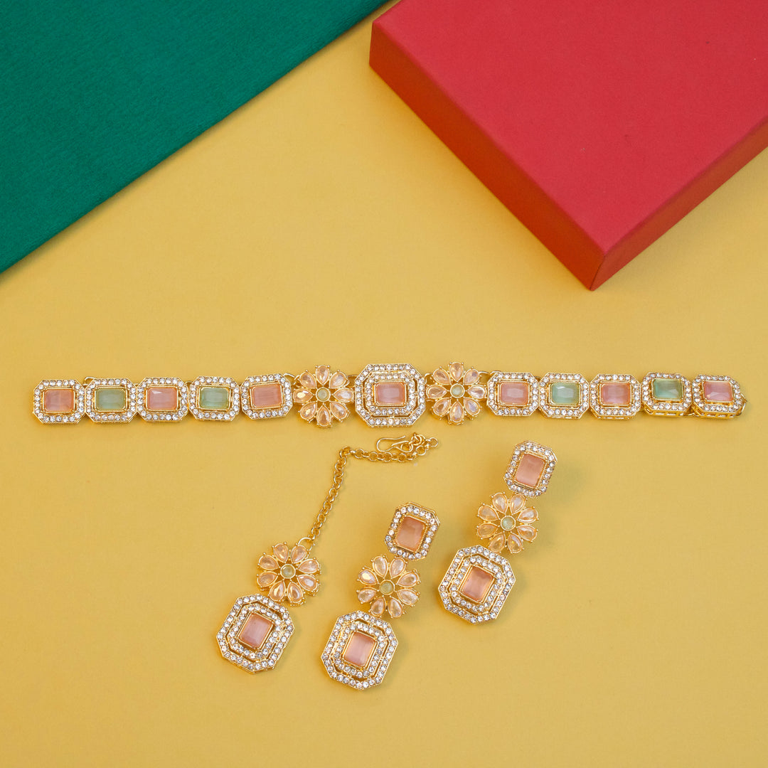 Cubic Zircons Necklace Set