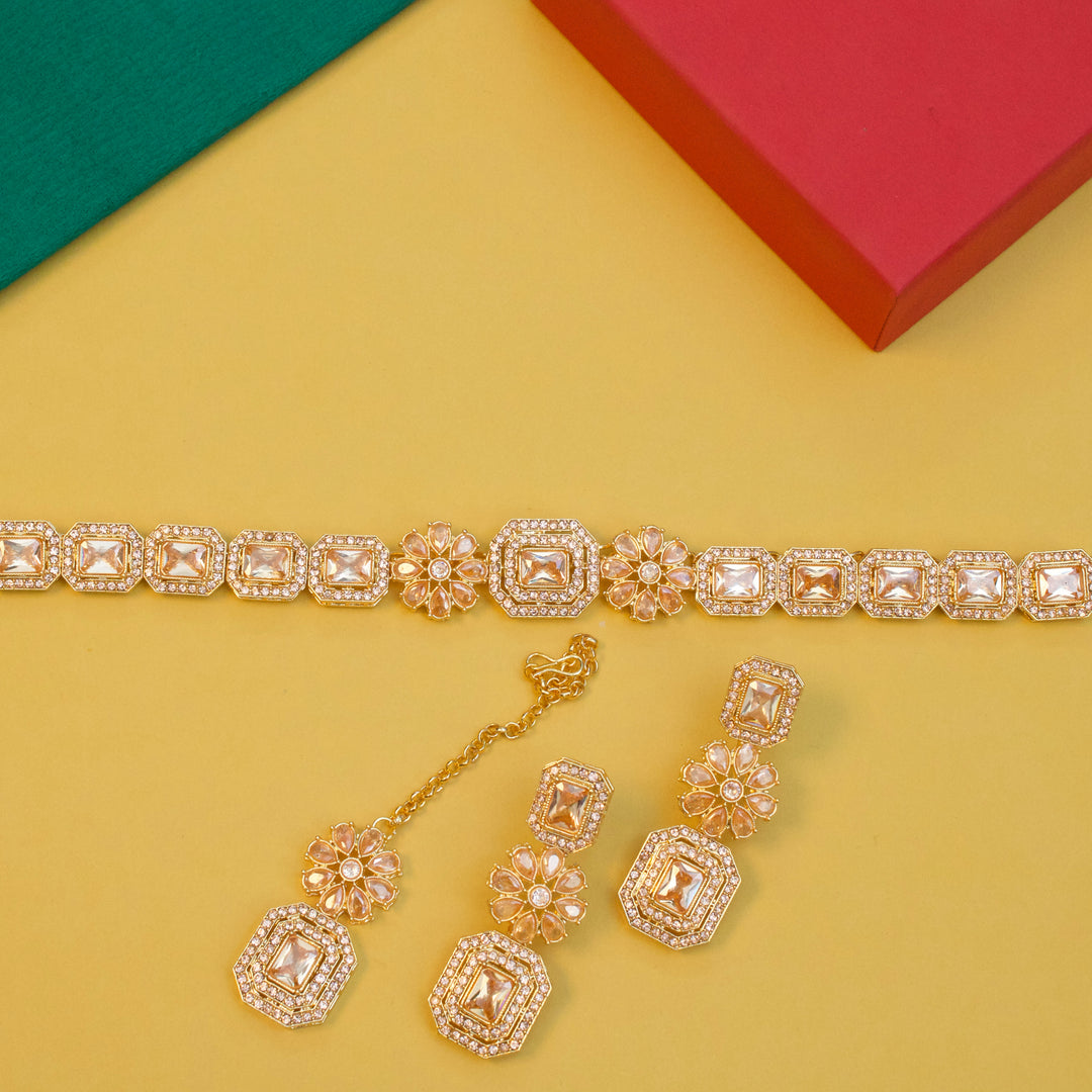 Cubic Zircons Necklace Set