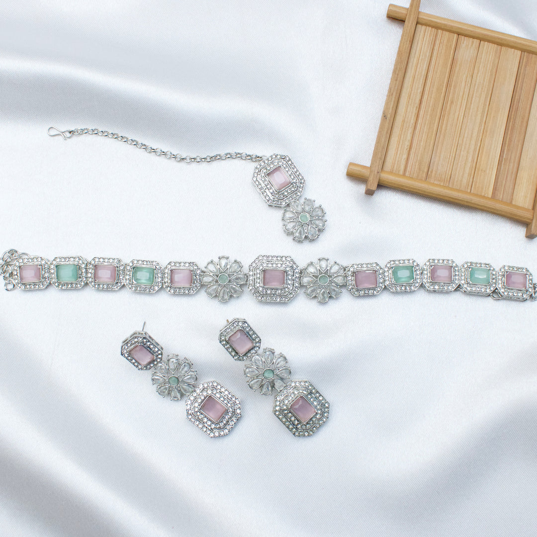 Cubic Zircons Necklace Set