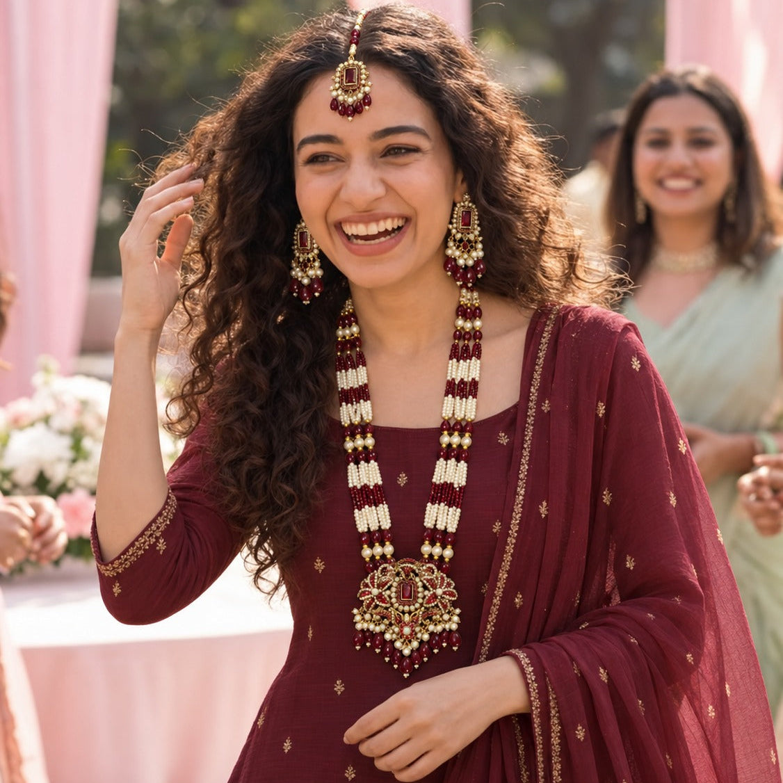 Zeenat-e-Mahal Long Maala Necklace Set