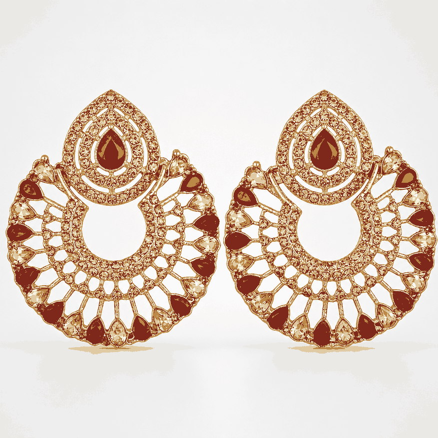 Silver Moon Drop Stud Earrings