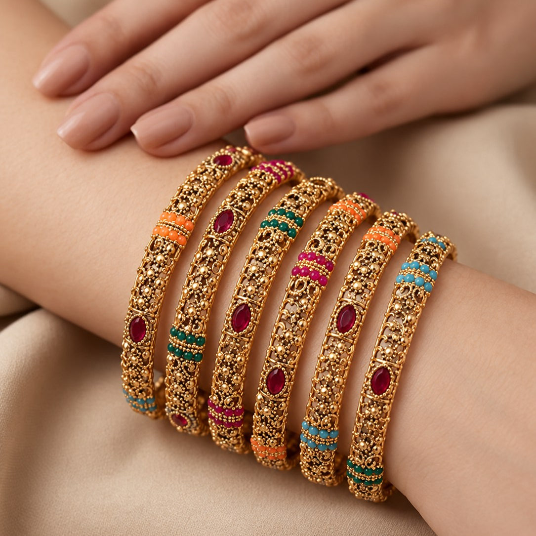 Rajwari Rangrez Six Piece Bangle Set