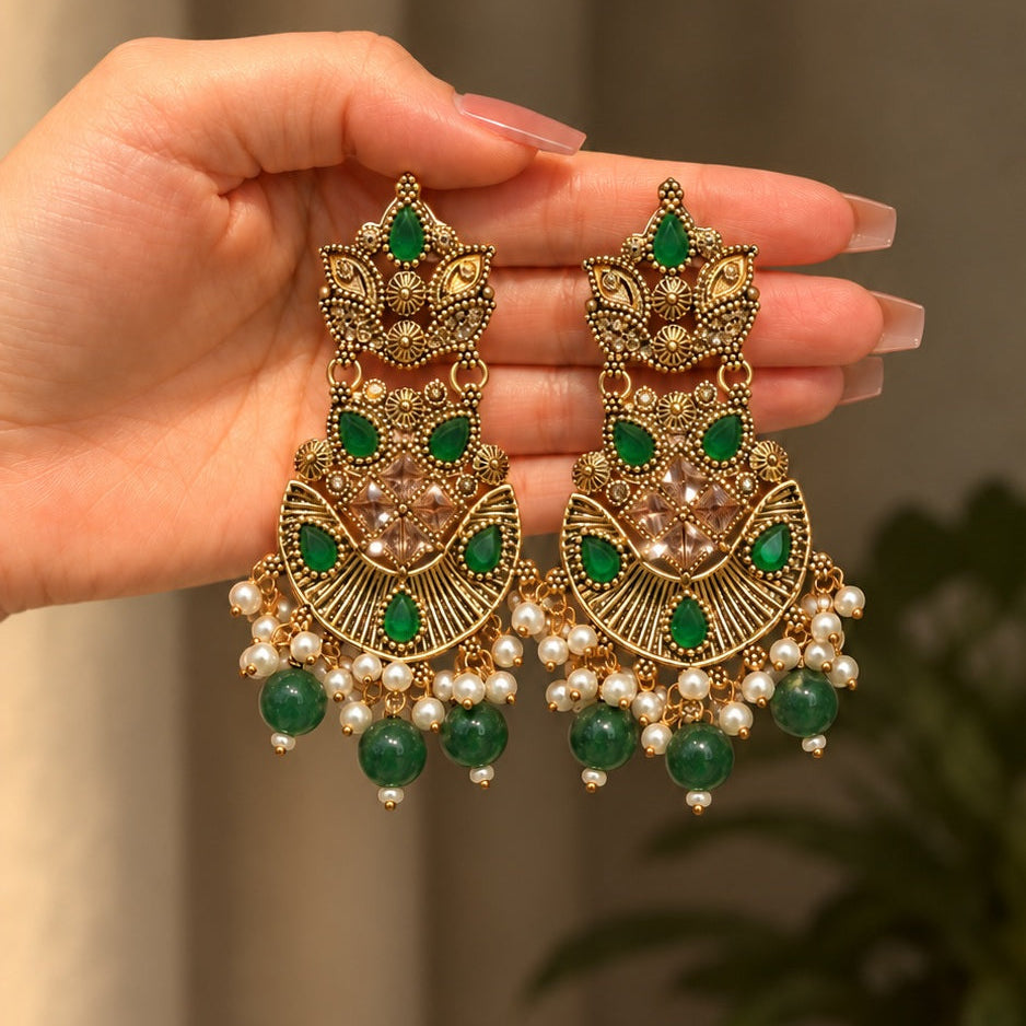 Naqsh-e-Mahal Chandbali Earrings