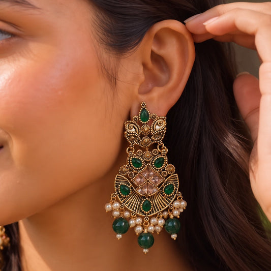 Naqsh-e-Mahal Chandbali Earrings
