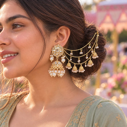 Noor-e-Gul Sahara Jhumka Earrings