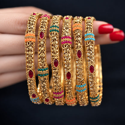 Rajwari Rangrez Six Piece Bangle Set