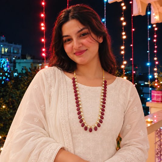 Mehr-e-Anar Long Maala Necklace