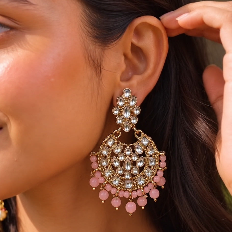 Gul-e-Adaa Chandbali Earrings