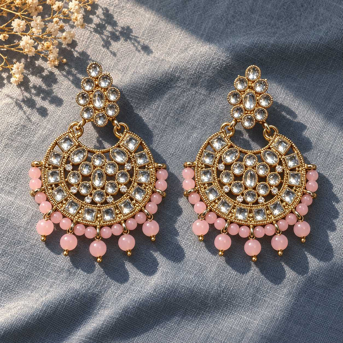 Gul-e-Adaa Chandbali Earrings
