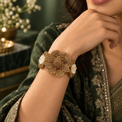 Gulnaar Floral Statement Bangle