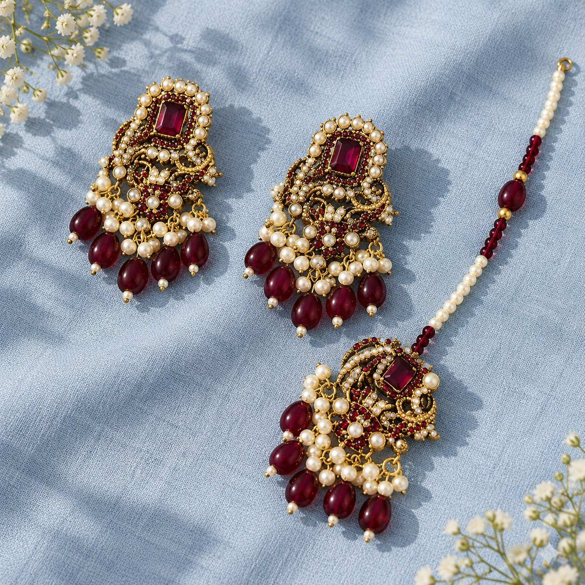 Zeenat-e-Mahal Long Maala Necklace Set