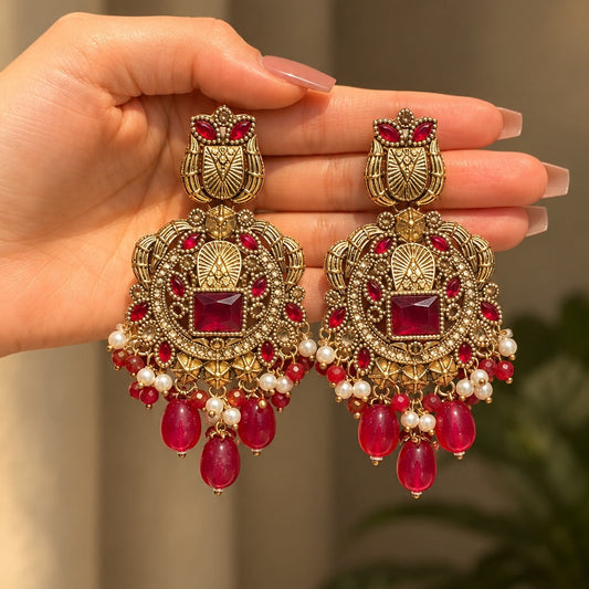 Shahi Darbar Statement Earrings