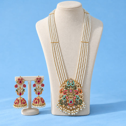 Rang-e-Mahal Long Maala Necklace Set
