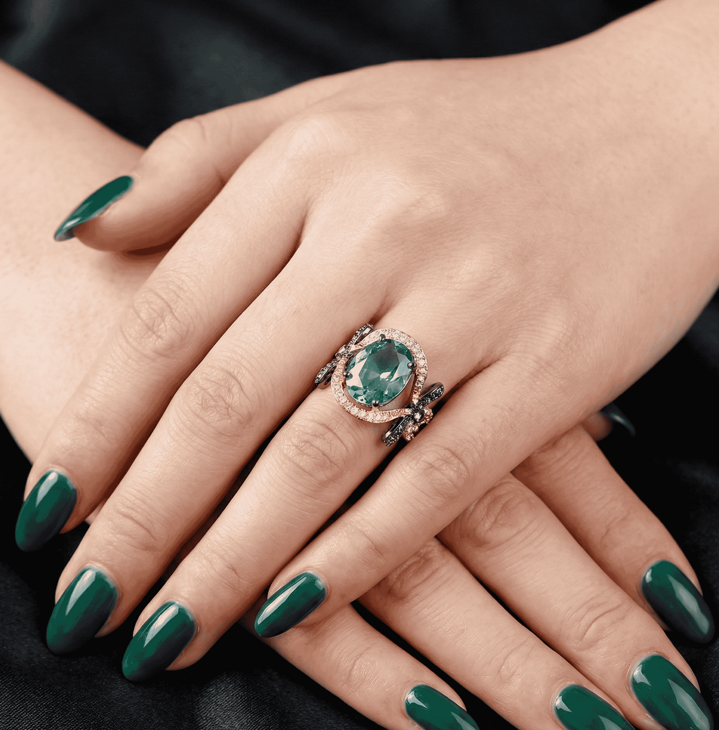 Signature Sterling Ring in Oxidise Polish