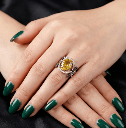 Signature Sterling Ring in Oxidise Polish