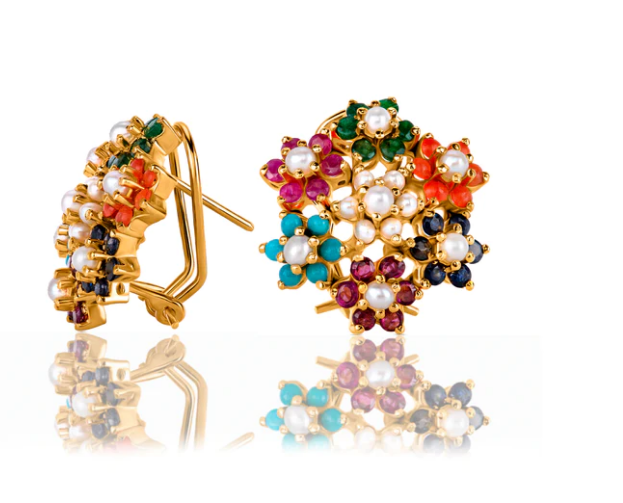 Zircoon Flower Earrings - 02