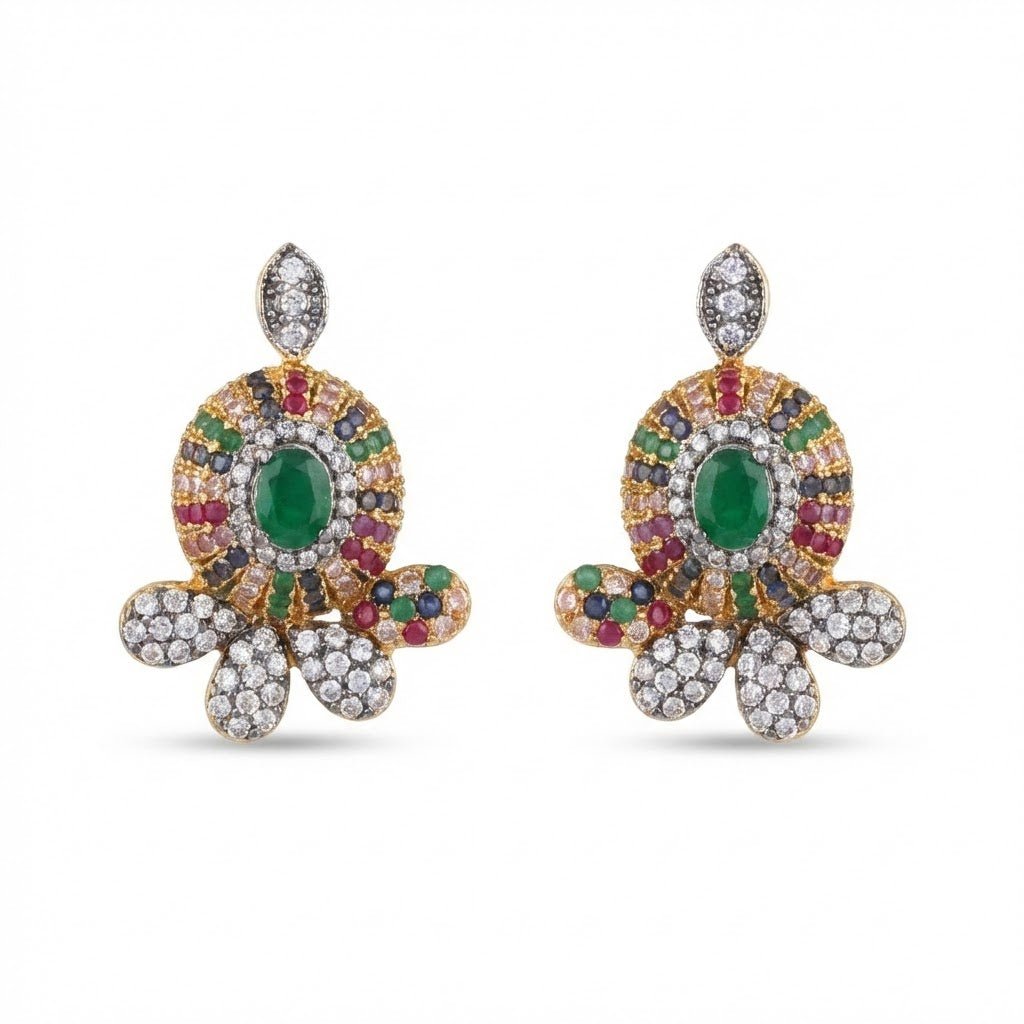 Oxidized Zircon Studs