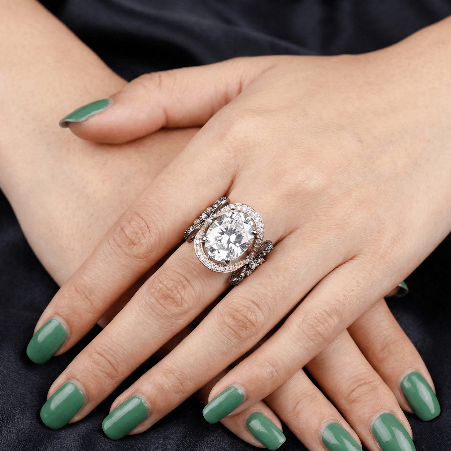 Signature Sterling Ring in Oxidise Polish