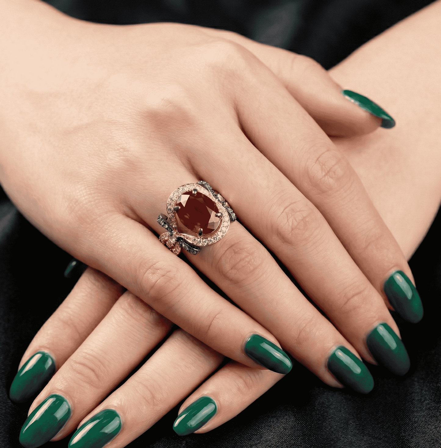 Signature Sterling Ring in Oxidise Polish