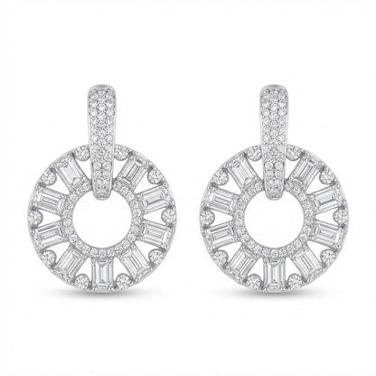 Zirconia Circle Earrings - Gold & Silver Plated Jarao Stone Jewelry