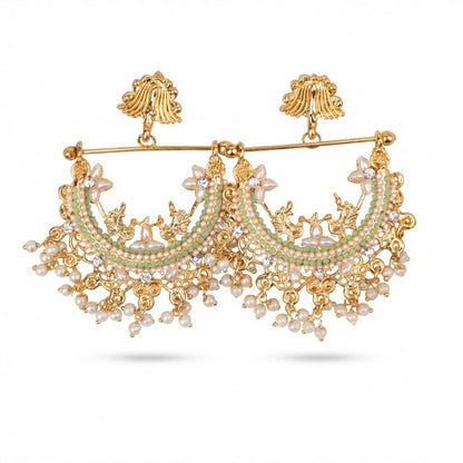 HALF CUT PEACOCK EARRINGS 02