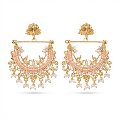 HALF CUT PEACOCK EARRINGS 02