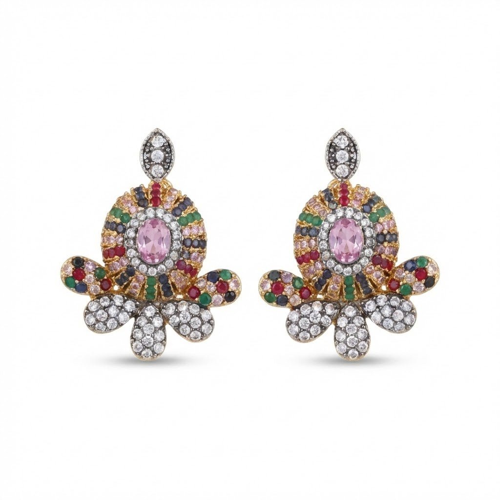 Oxidized Zircon Studs
