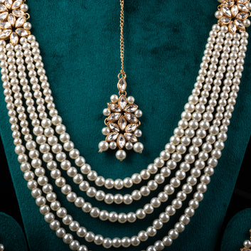 Imperial Bridal Kundun Pearl Set