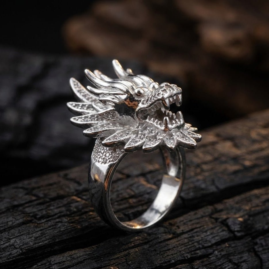 Flying Dragon Silver Ring