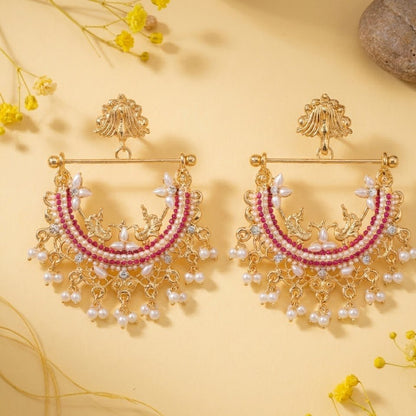 HALF CUT PEACOCK EARRINGS 02