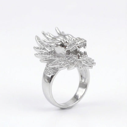 Flying Dragon Silver Ring