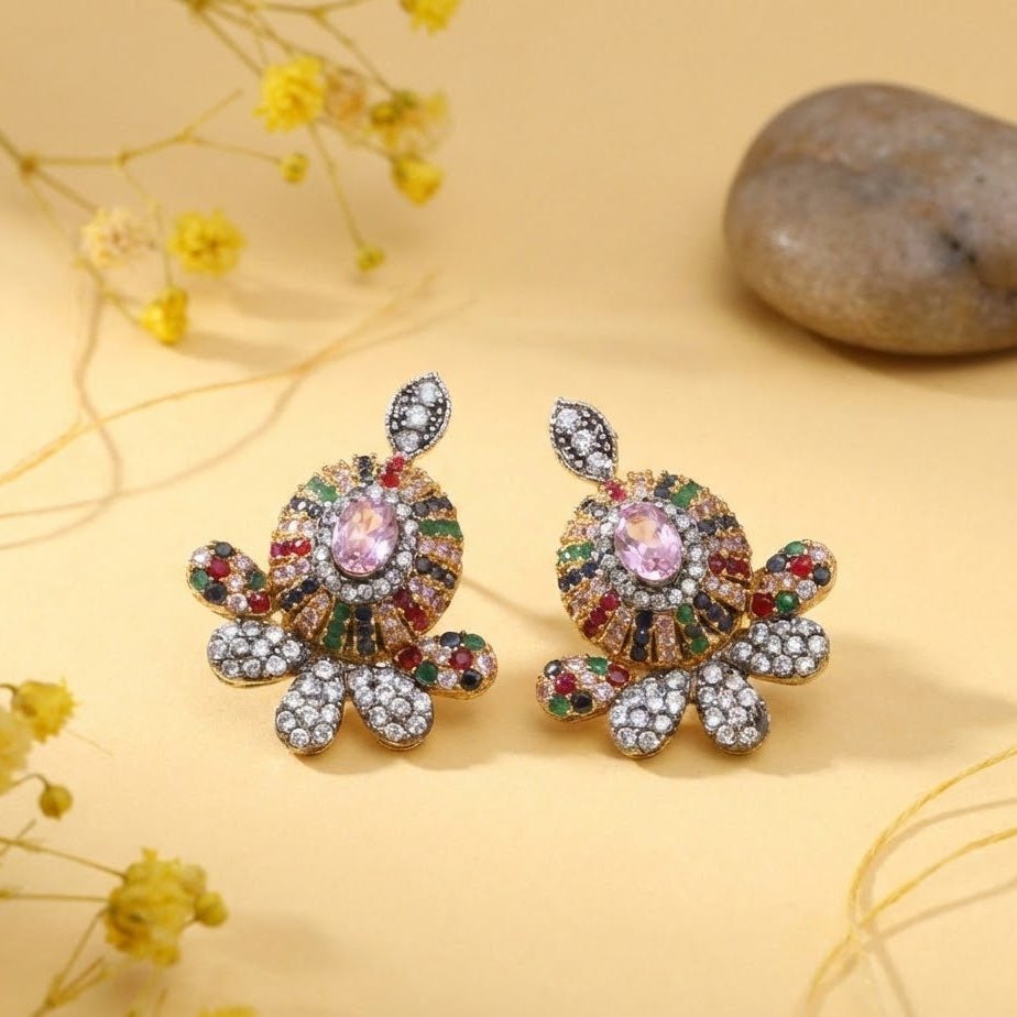 Oxidized Zircon Studs