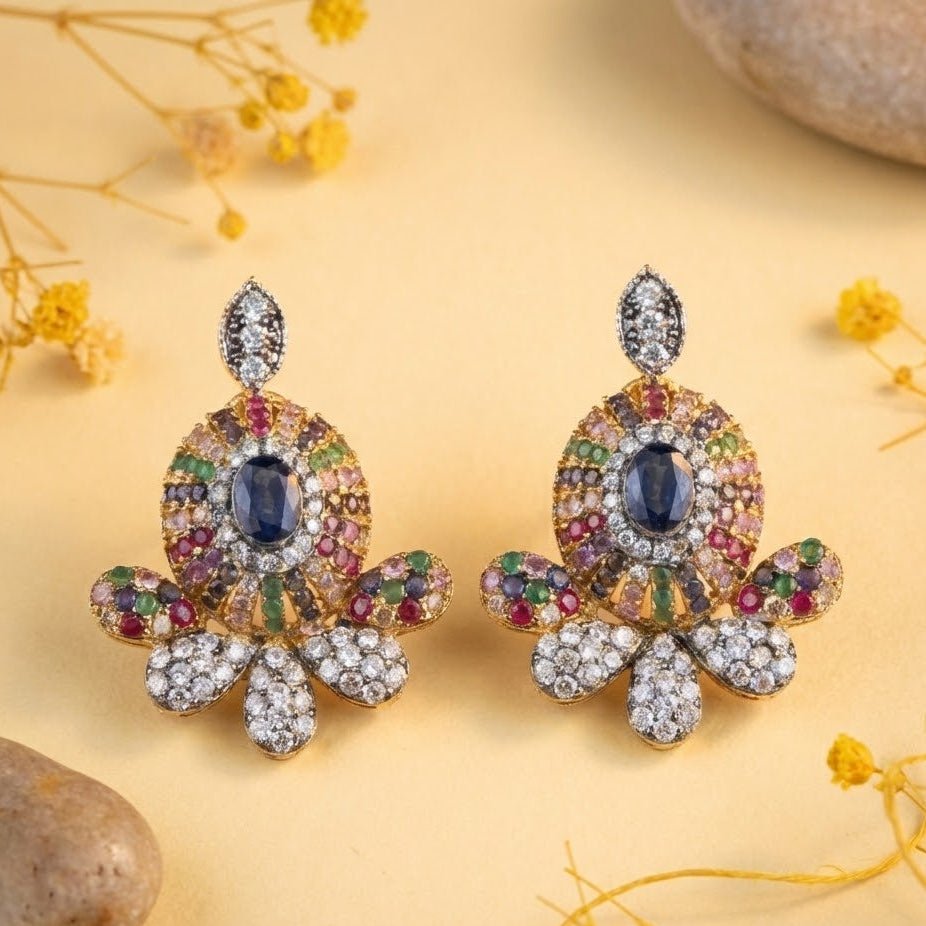 Oxidized Zircon Studs