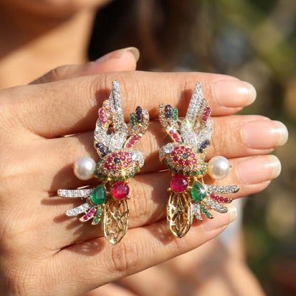 Elegant Parrot Earring