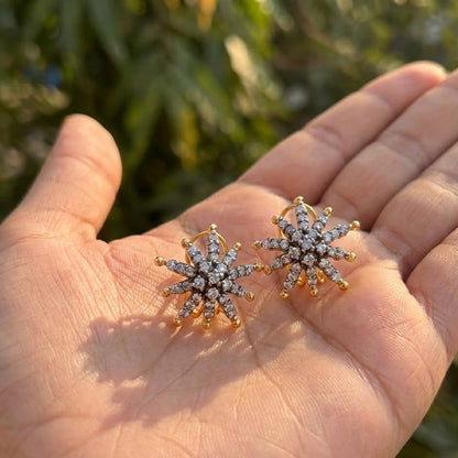 Rhinestone Flower Studs – Studs, Pendant & Ring