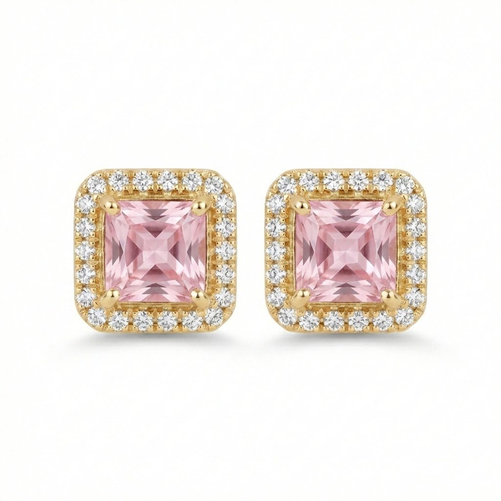 Vintage Bloom AD Studs - Oxidized Jarao Stone Earrings
